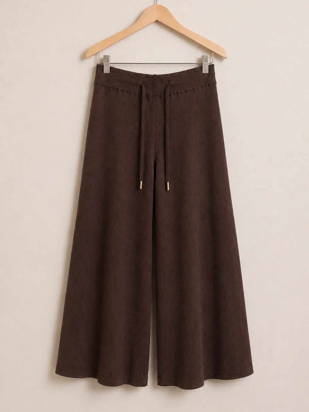MINKPINK SAMIRA RIB KNIT CROP WIDE LEG PANT SMALL NWT